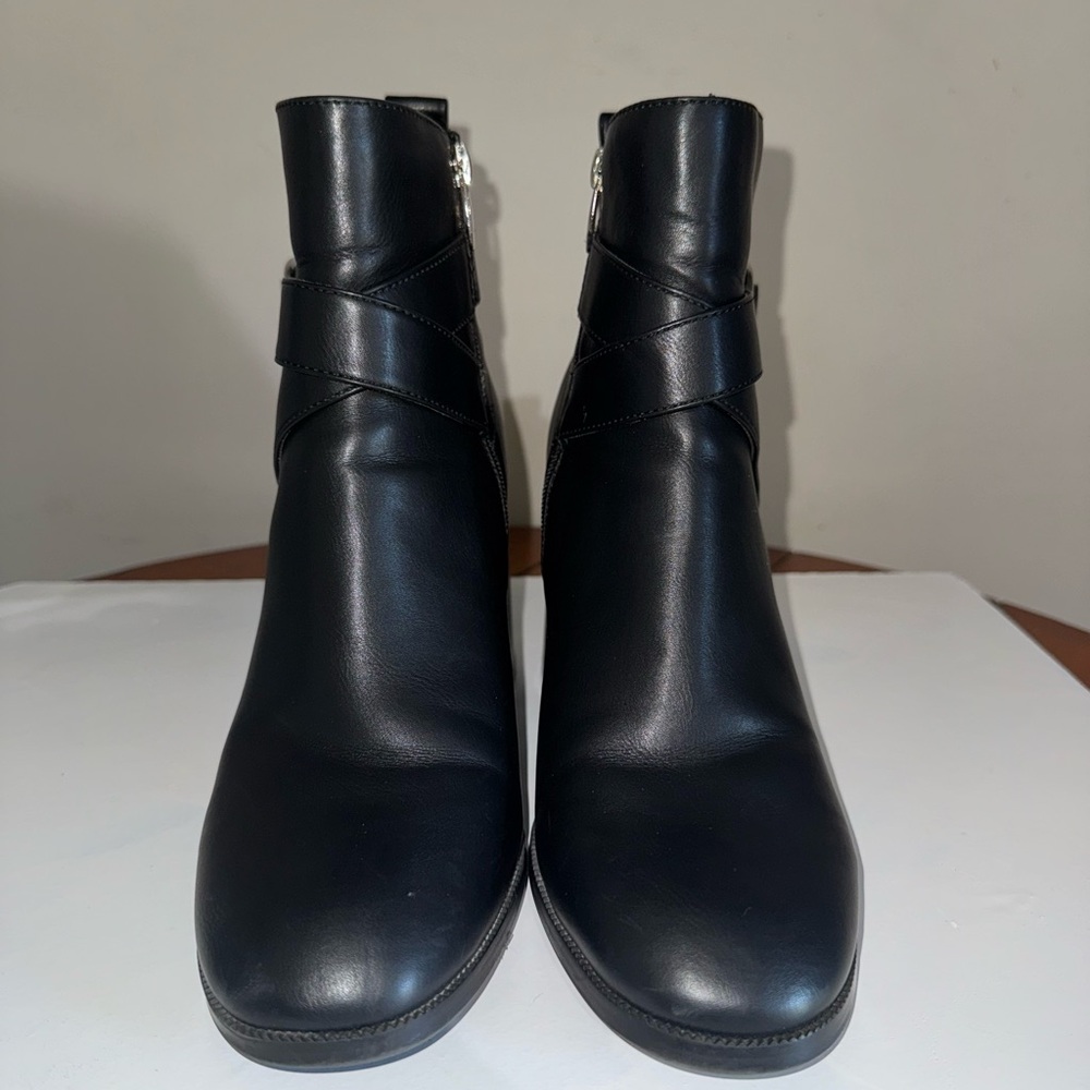 Black Leather Ankle Boots